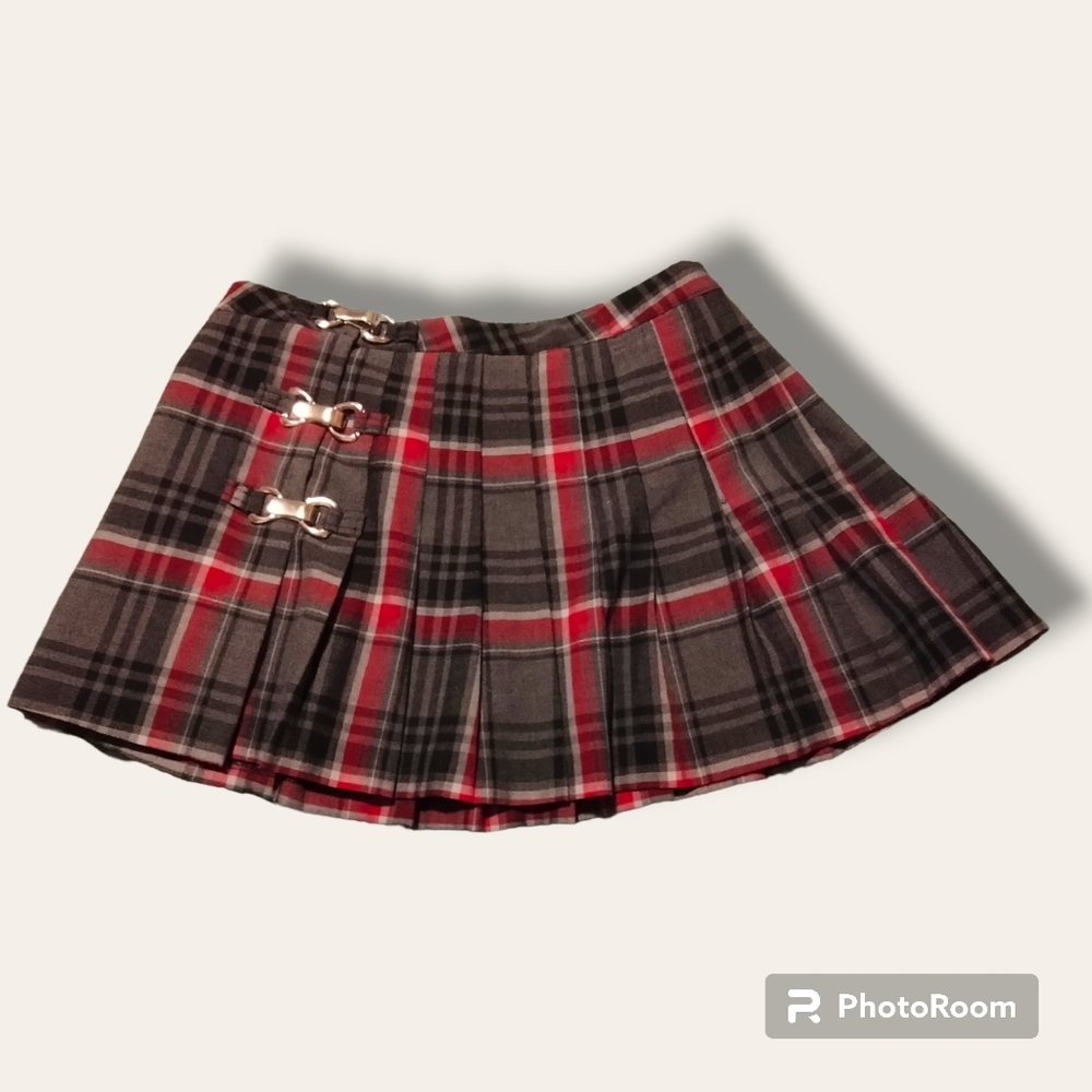 Vintage Y2K punk Rave brand mini tartan wrap skirt